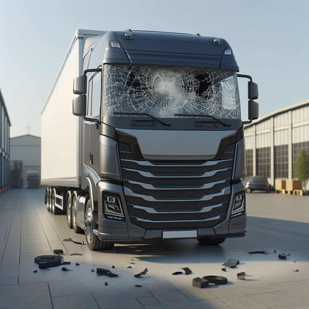 Bild einer Reparatur/Ersatz LKW-Windschutzscheiben
